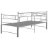 Estructura de sofá cama extraíble metal gris 90x200