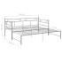 Estructura de sofá cama extraíble metal gris 90x200