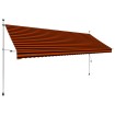 Toldo manual retráctil naranja y marrón 400 cm