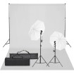 Kit de estudio fotográfico con set de luces y fondo