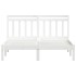 Estructura de cama de madera maciza de pino blanco 140x190