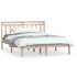 Estructura cama doble pequeña madera maciza 135x190