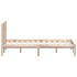 Estructura cama doble pequeña madera maciza 135x190