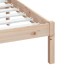 Estructura cama doble pequeña madera maciza 135x190