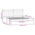 Estructura cama doble pequeña madera maciza 135x190