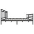 Estructura de cama de madera maciza gris 200x200