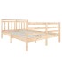 Estructura cama doble pequeña madera maciza 135x190