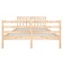 Estructura cama doble pequeña madera maciza 135x190