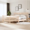 Estructura de cama de madera maciza super king 180x200 cm