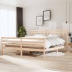 Estructura de cama de madera maciza 200x200 cm