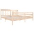 Estructura de cama de madera maciza 200x200