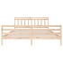 Estructura de cama de madera maciza 200x200