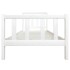 Estructura de cama madera maciza blanca 100x200