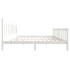 Estructura de cama de madera maciza blanca 200x200