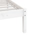 Estructura de cama madera maciza de pino blanca 200x200