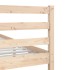 Estructura de cama de madera maciza 200x200