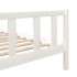 Estructura de cama doble de madera maciza blanco 135x190