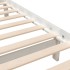 Estructura de cama de madera maciza blanca 140x190