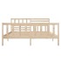 Estructura de cama madera maciza 120x200