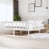 Estructura cama de madera maciza blanca super king 180x200