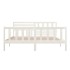 Estructura cama de madera maciza blanca super king 180x200