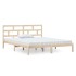 Estructura de cama doble pequeña de madera maciza 120x190