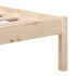 Estructura de cama doble pequeña de madera maciza 120x190