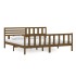 Estructura de cama madera maciza marrón miel 200x200