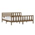 Estructura de cama madera maciza marrón miel 200x200