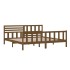 Estructura de cama madera maciza marrón miel 200x200