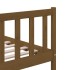 Estructura de cama madera maciza marrón miel 200x200