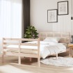 Estructura de cama doble pequeña de madera maciza 120x190 cm