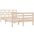 Estructura de cama doble pequeña de madera maciza 120x190