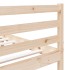 Estructura de cama doble pequeña de madera maciza 120x190