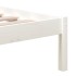 Estructura de cama de madera maciza blanco 150x200