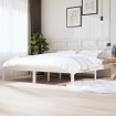 Estructura de cama madera maciza de pino blanco 200x200 cm