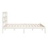 Estructura de cama madera maciza de pino blanco 200x200