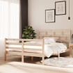 Estructura cama doble pequeña madera maciza 135x190 cm