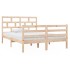 Estructura cama doble pequeña madera maciza 135x190