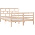 Estructura cama doble pequeña madera maciza 135x190