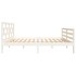 Estructura de cama madera maciza de pino blanco 120x200