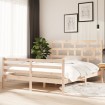 Estructura de cama de madera maciza de pino 160x200 cm