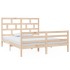 Estructura de cama de madera maciza de pino 160x200