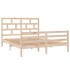 Estructura de cama de madera maciza de pino 160x200