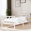 Estructura de cama madera maciza de pino blanco 90x190 cm