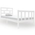 Estructura de cama madera maciza de pino blanco 90x190