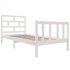 Estructura de cama madera maciza de pino blanco 90x190