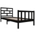 Estructura de cama madera maciza de pino negro 90x200