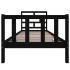 Estructura de cama madera maciza de pino negro 90x200