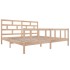 Estructura de cama de madera maciza de pino 200x200